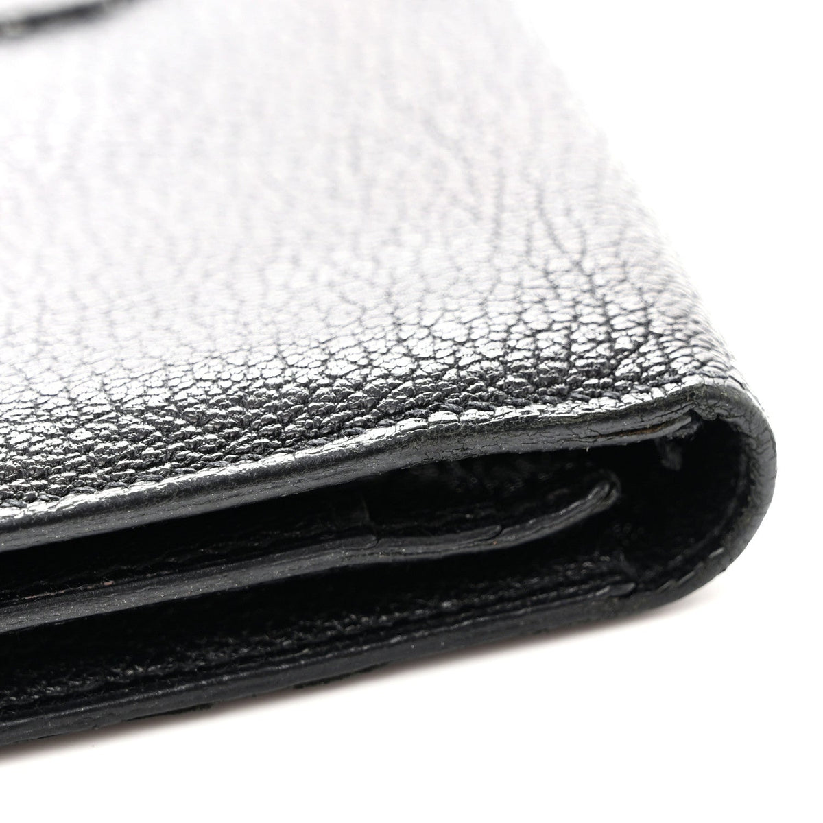 Chevre Mysore Bearn Gusset Wallet Black