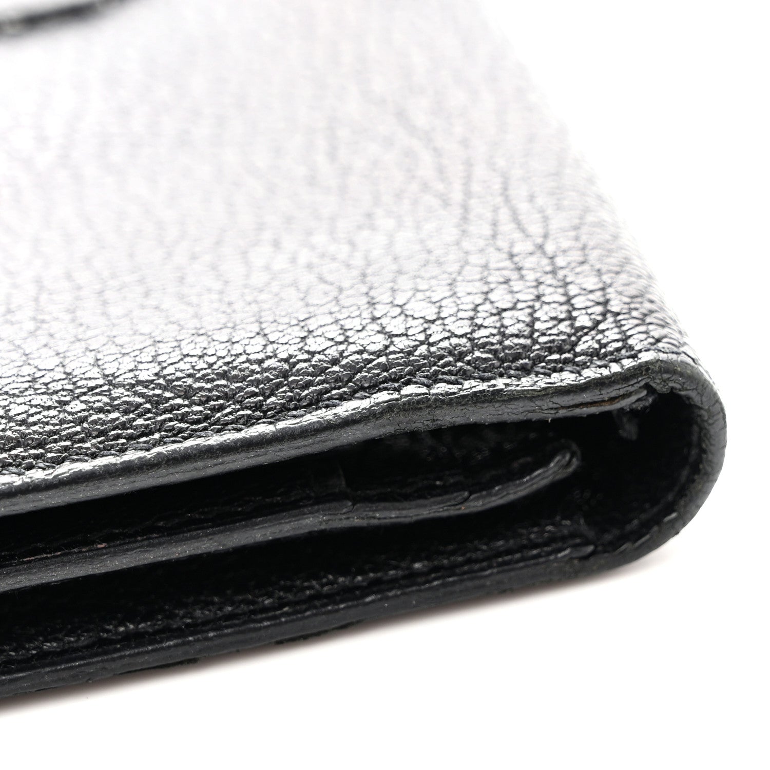 Chevre Mysore Bearn Gusset Wallet Black