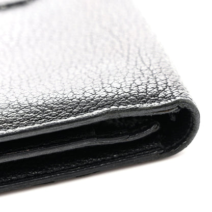 Chevre Mysore Bearn Gusset Wallet Black