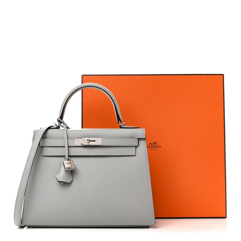 Epsom Kelly Sellier 28 Bleu Glacier
