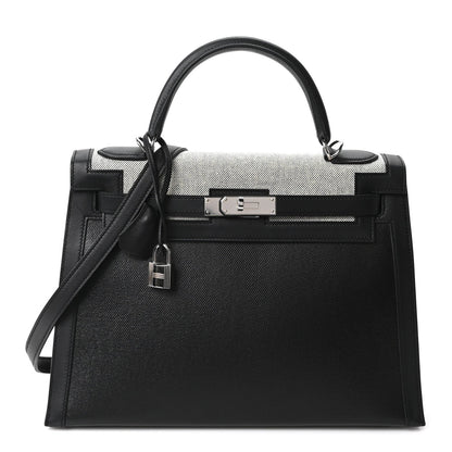 Berline Toile Swift Kelly Sellier 32 Black Ecru
