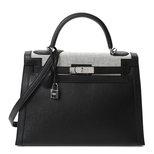Berline Toile Swift Kelly Sellier 32 Black Ecru