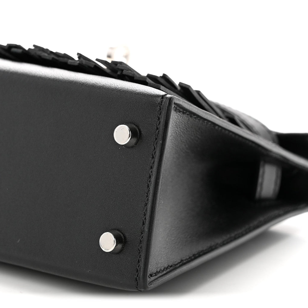 Tadelakt Sombrero Box Pampilles Mini Kelly Sellier 20 Black