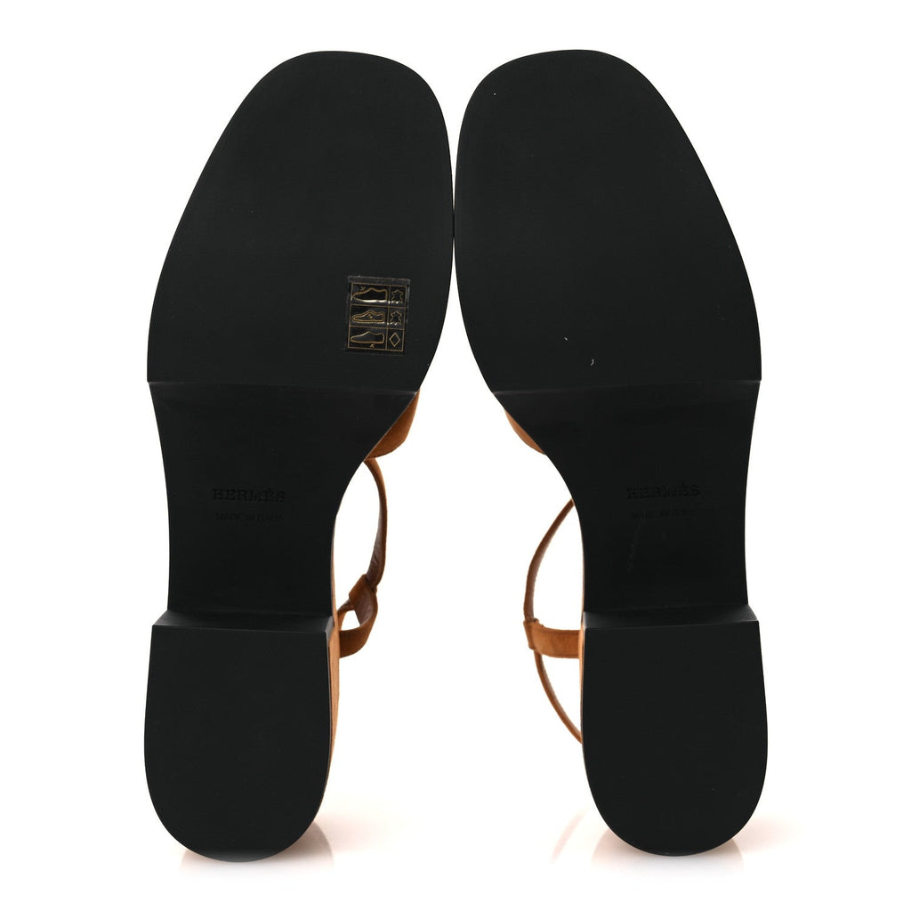 Suede Goatskin Jam 30 Sandals 40 Naturel