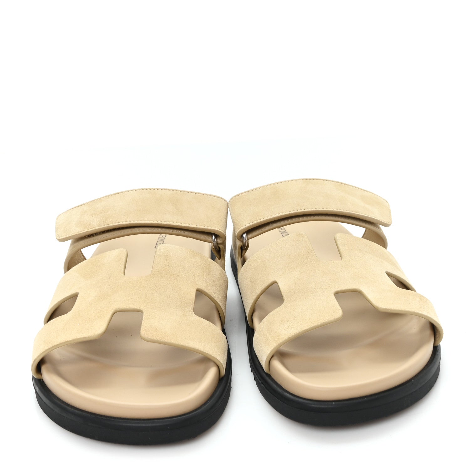Suede Goatskin Womens Chypre Sandals 38 Beige Sable