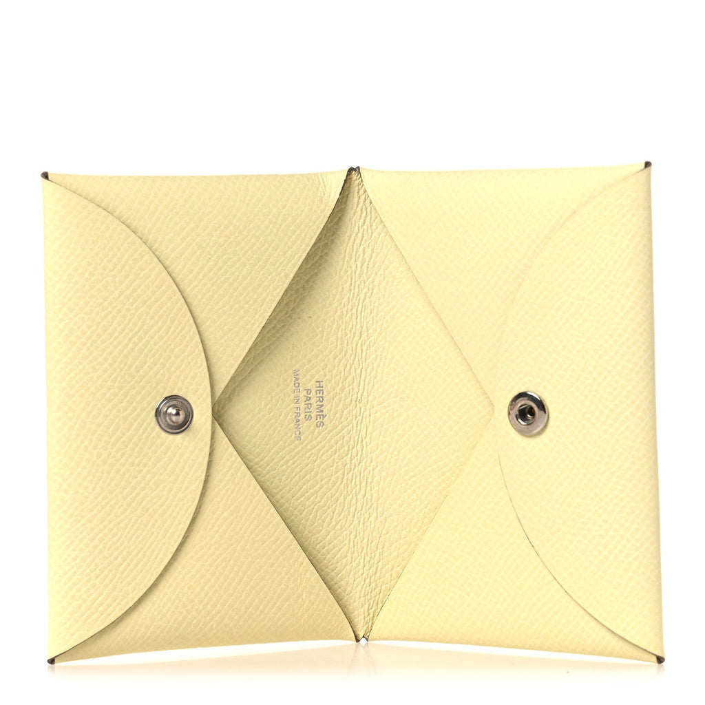 Epsom Calvi Card Case  Jaune Milton