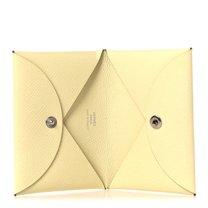 Epsom Calvi Card Case  Jaune Milton