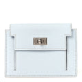 Chevre Mysore Kelly Pocket Compact Wallet Bleu Brume