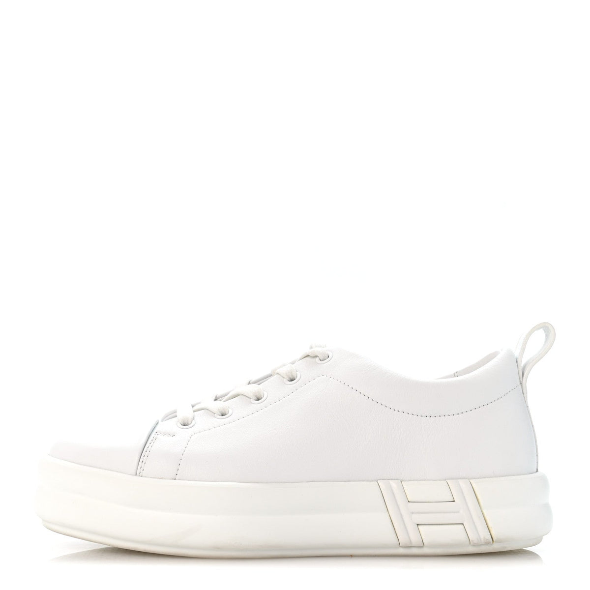 Calfskin Womens Happy Sneakers White