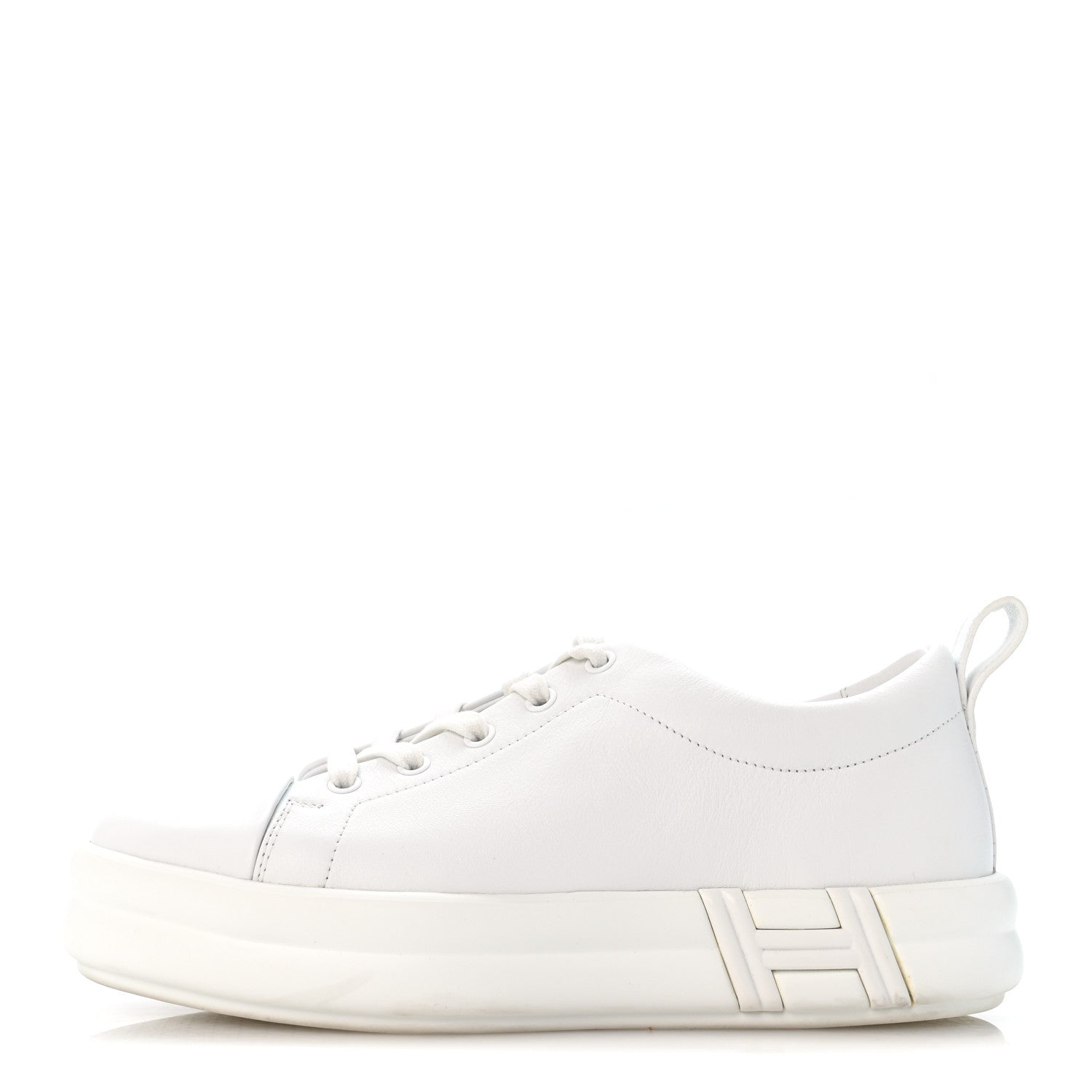 Calfskin Womens Happy Sneakers 38 White