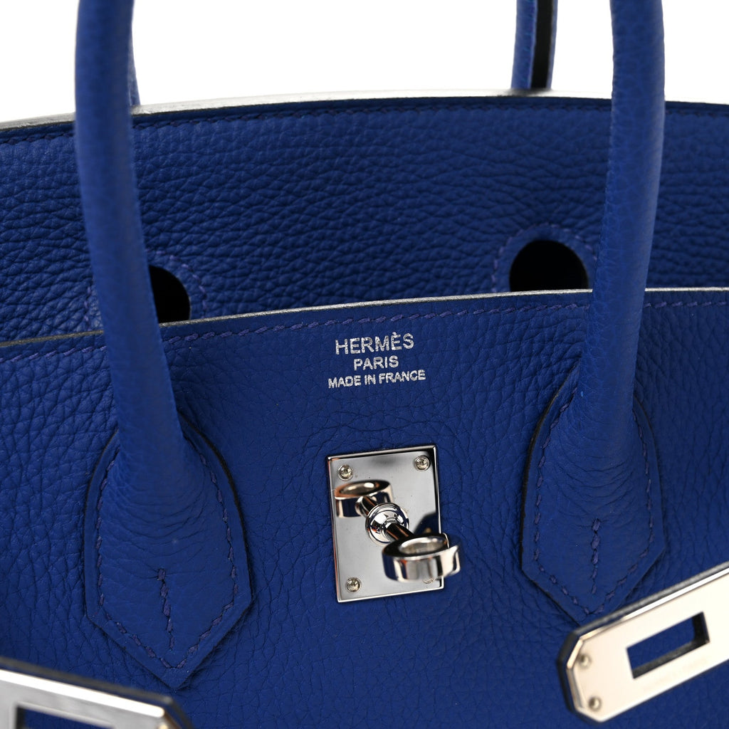 Togo Birkin 25 Bleu Electrique