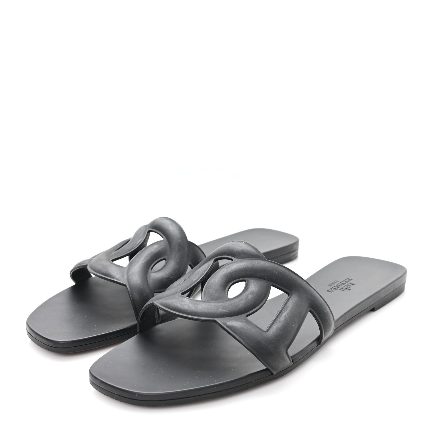 Rubber Aloha Sandals 38 Black