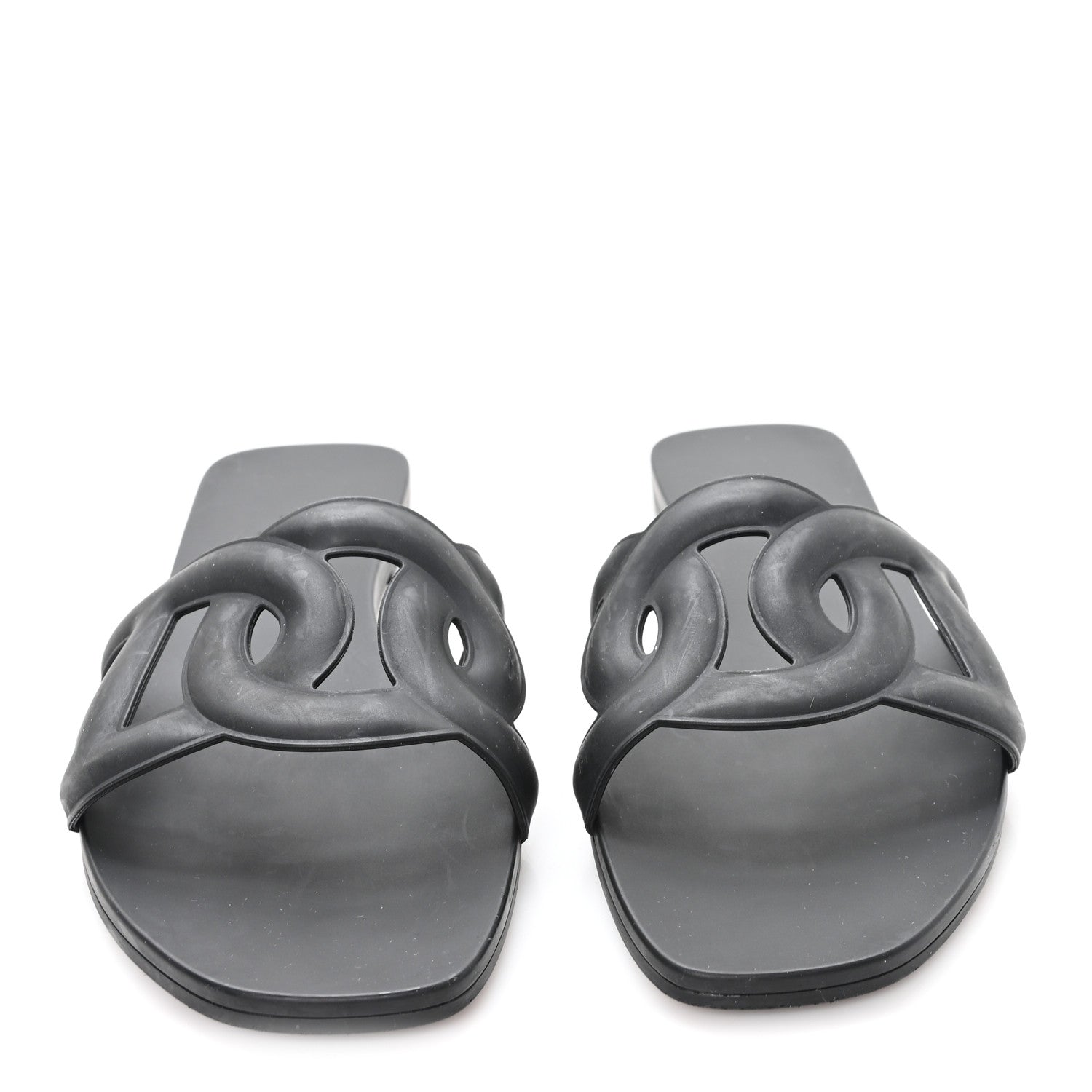 Rubber Aloha Sandals 38 Black