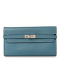 Epsom Kelly Longue Wallet Blue Jean