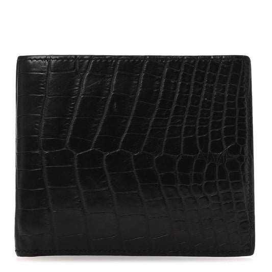 Matte Alligator MC2 Copernic Compact Wallet Black