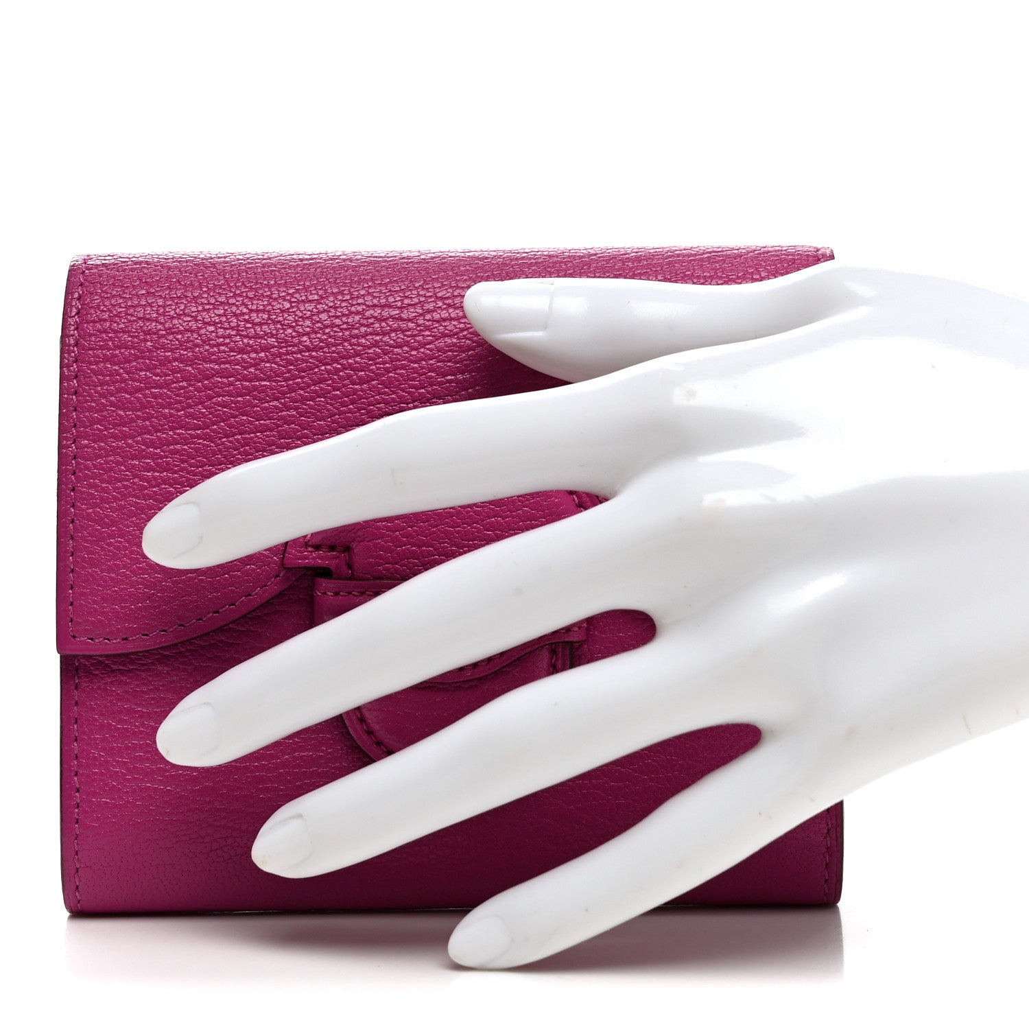 Chevre Mysore 1938 Wallet 19 Rose Pourpre