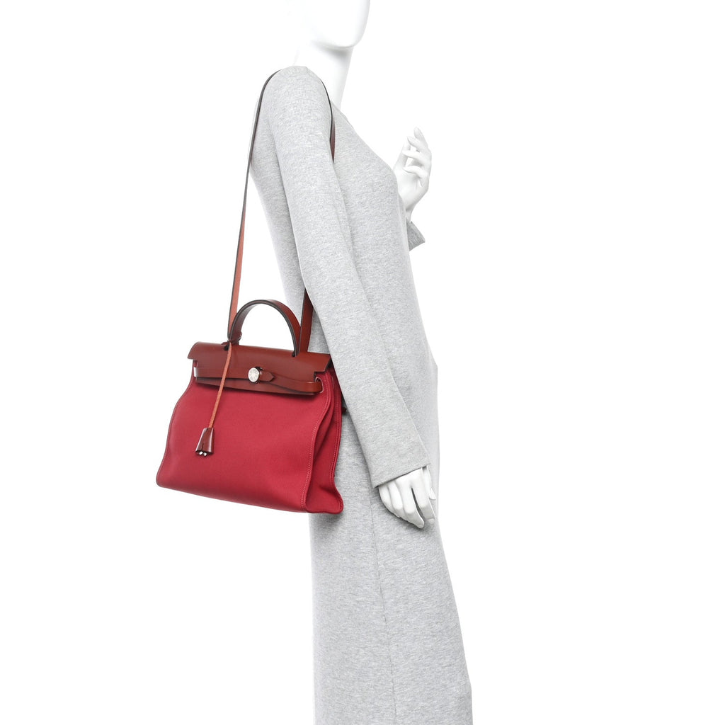 Vache Hunter Toile Herbag Zip 31 PM Rouge H Brique