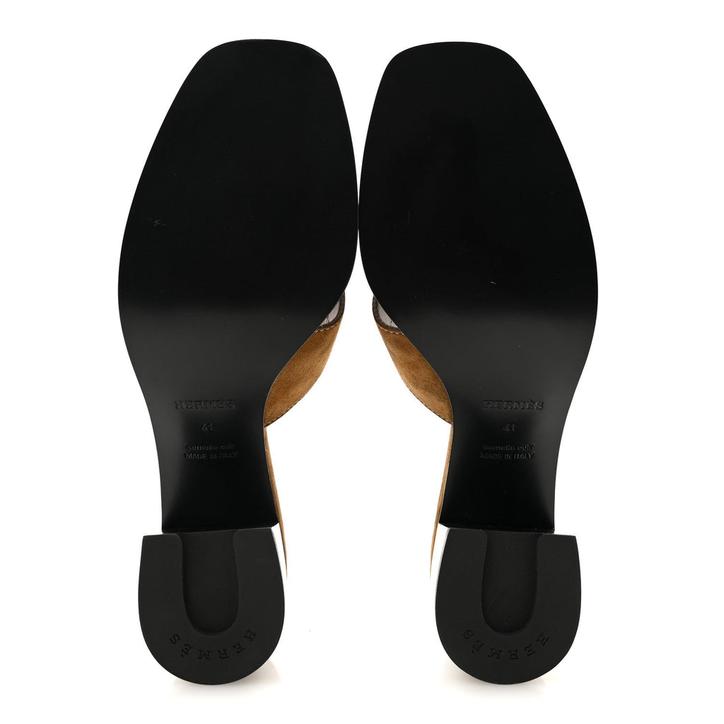 Suede Goatskin Helia 60 Sandals 41 Brun Fume