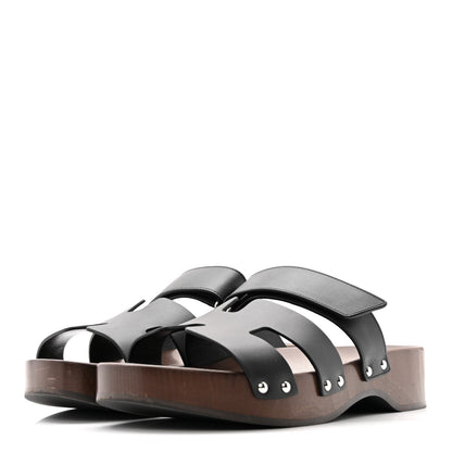 Calfskin Womens Kos Clog 39 Black
