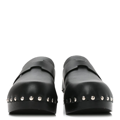 Calfskin Calya Mules 37 Black