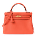 Togo Kelly Retourne 32 Orange Poppy