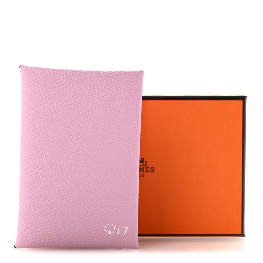 Epsom Horseshoe Calvi Card Case Mauve Sylvestre Rose Azalee