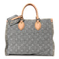 Monogram Denim Onthego MM Washed Gray