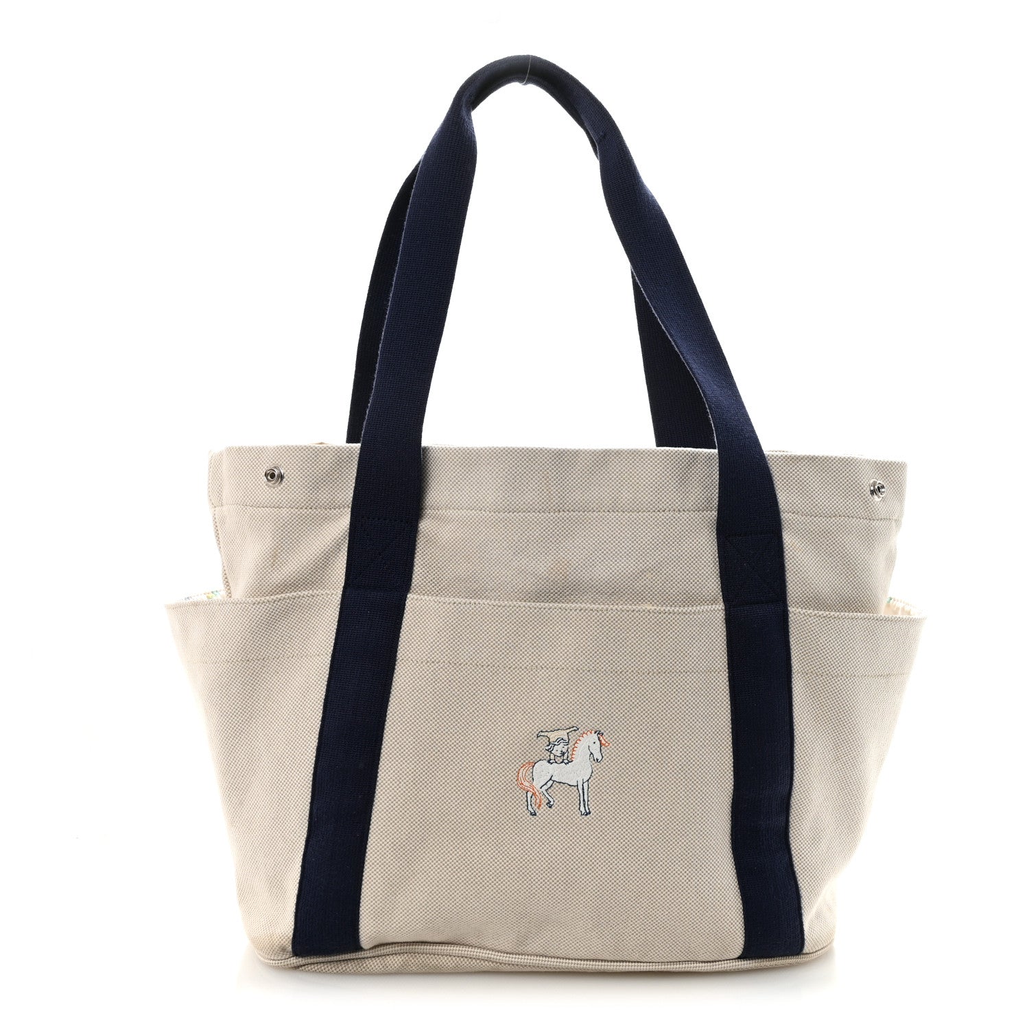 H Canvas Cabriole Nappy Bag Gris Perle