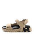 Suede Goatskin Junior Sandals 37.5 Beige Camel