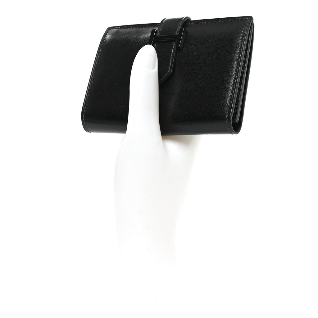 Box Monochrome Bearn Card Holder Wallet Black