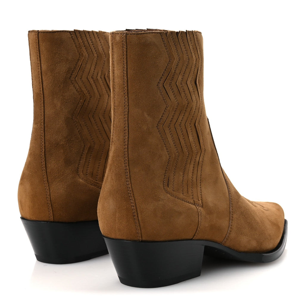 Suede Goatskin Womens Vegas 35 Ankle Boot 41 Brun Fume