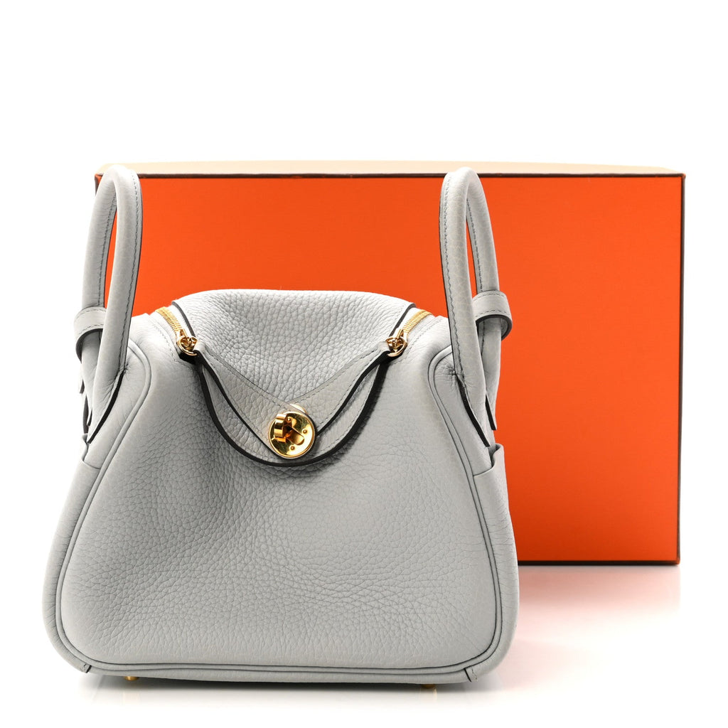 Taurillon Clemence Mini Lindy 20 Bleu Pale