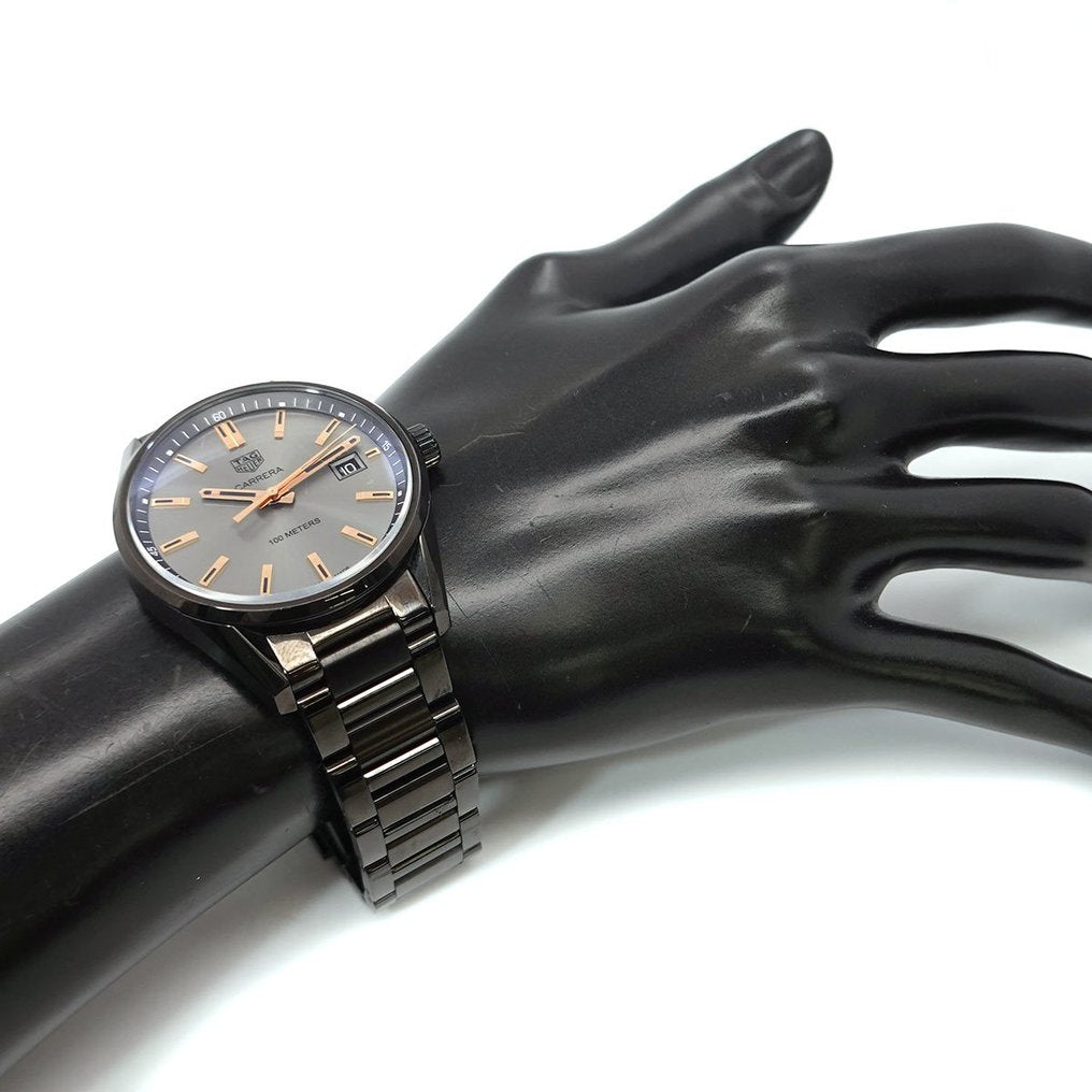 Tag Heuer Carrera Special Edition Black Dial Black Steel Strap Watch for Women - WAR1113.BA0602