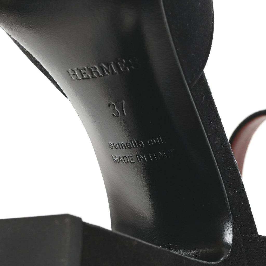 Suede Goatskin Baby 90 Pump 37 Black