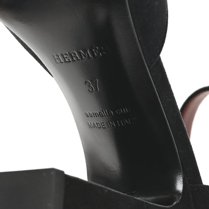 Suede Goatskin Baby 90 Pump Black