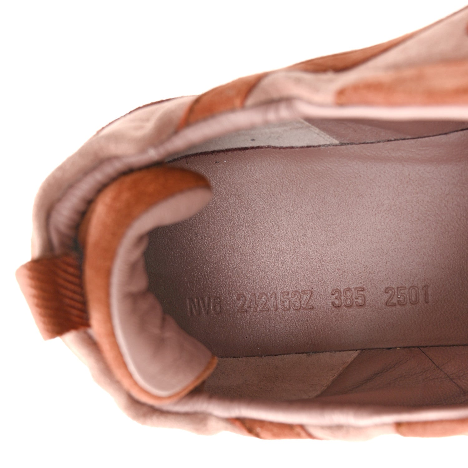 Suede Goatskin Jet Sneakers 38.5 Rose Antique Rouge Sepia