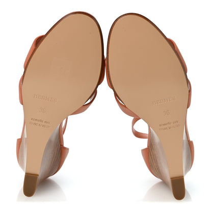 Calfskin Legend Wedge Sandals Rouge Blush