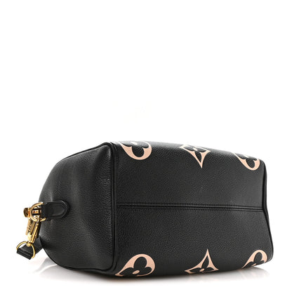 Empreinte Monogram Giant Speedy Bandouliere 25 Black Beige