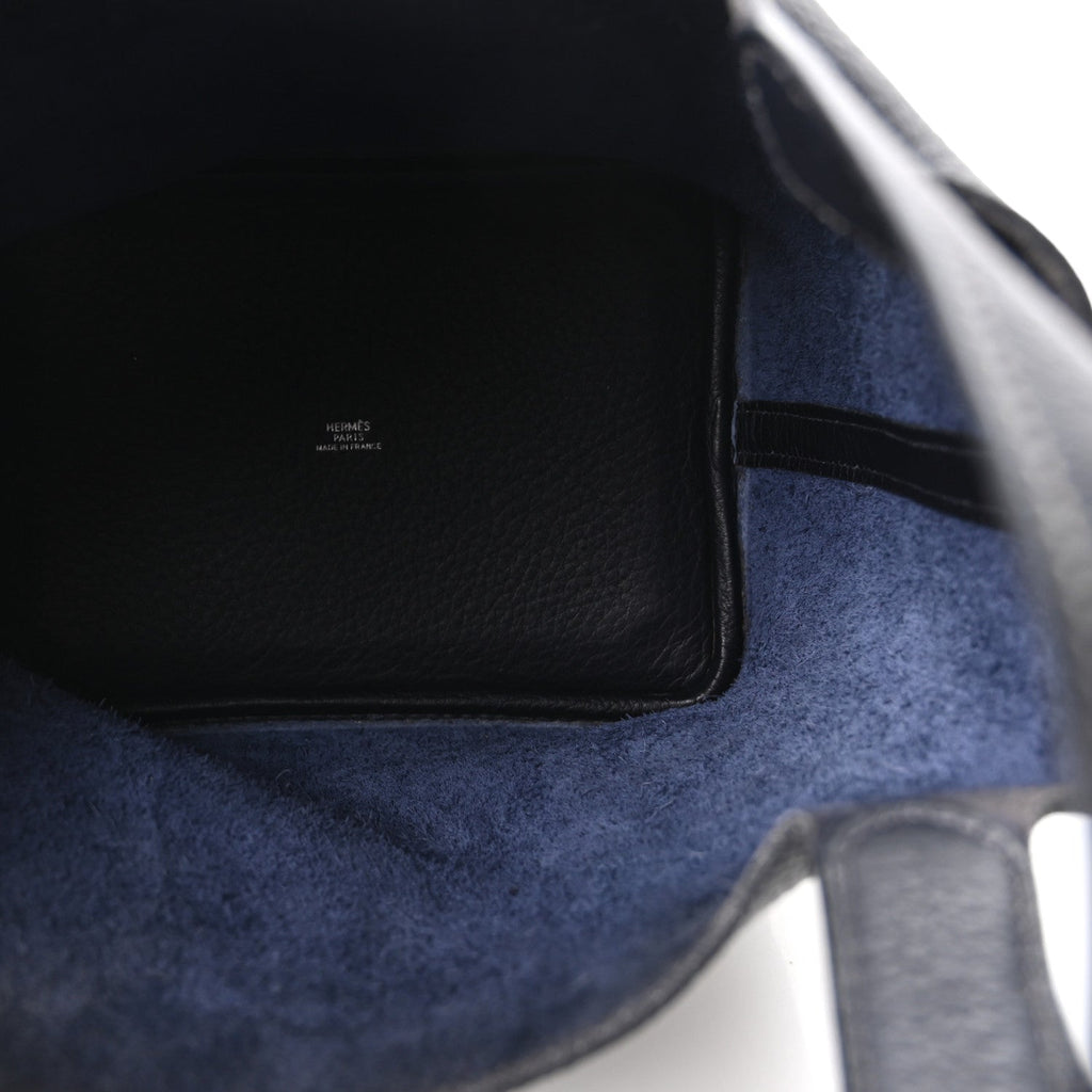 Taurillon Clemence Picotin Lock 18 PM Bleu Indigo