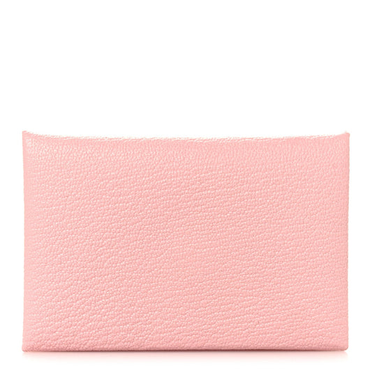 Chevre Mysore Calvi Card Case Rose Darling