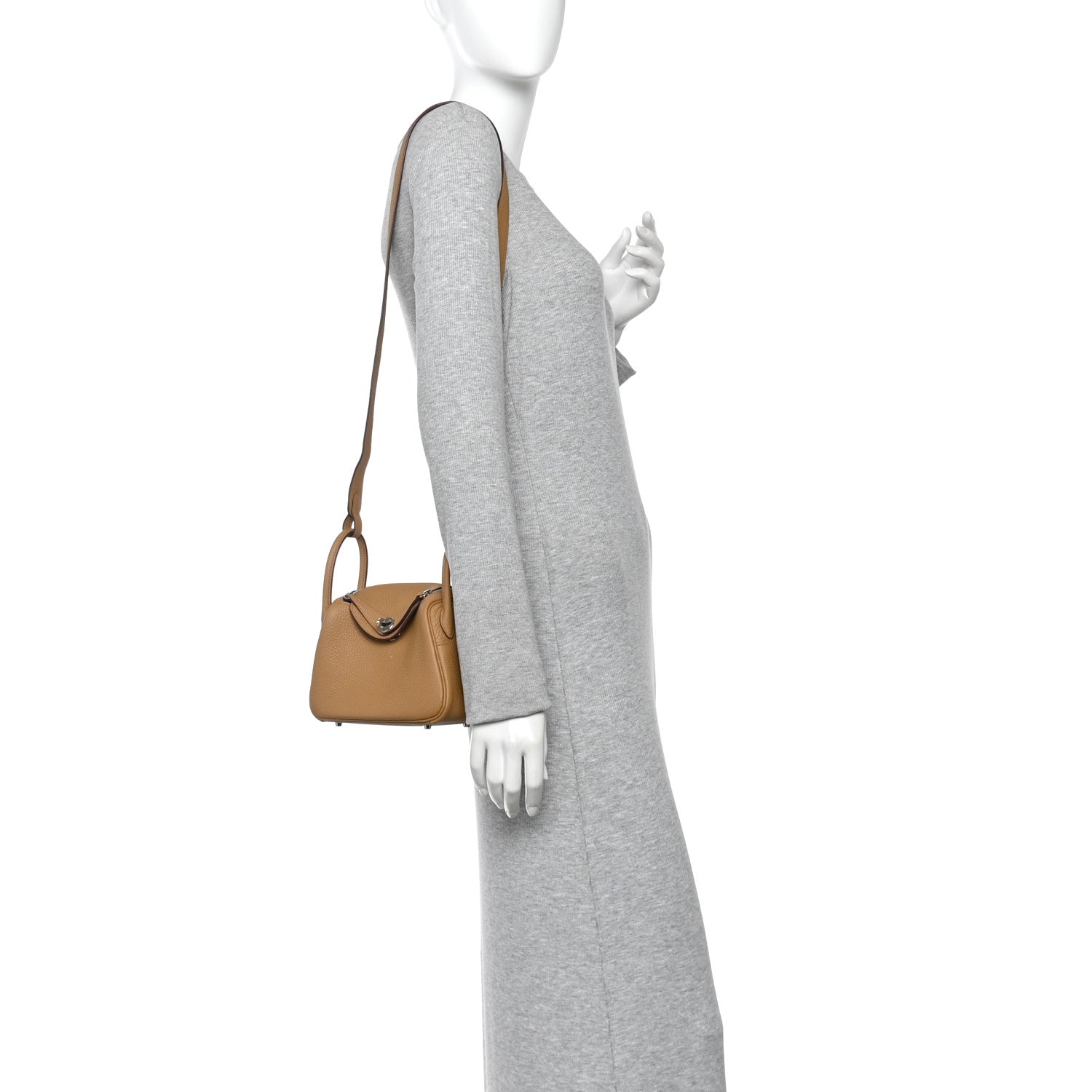 Taurillon Clemence Mini Lindy 20 Biscuit