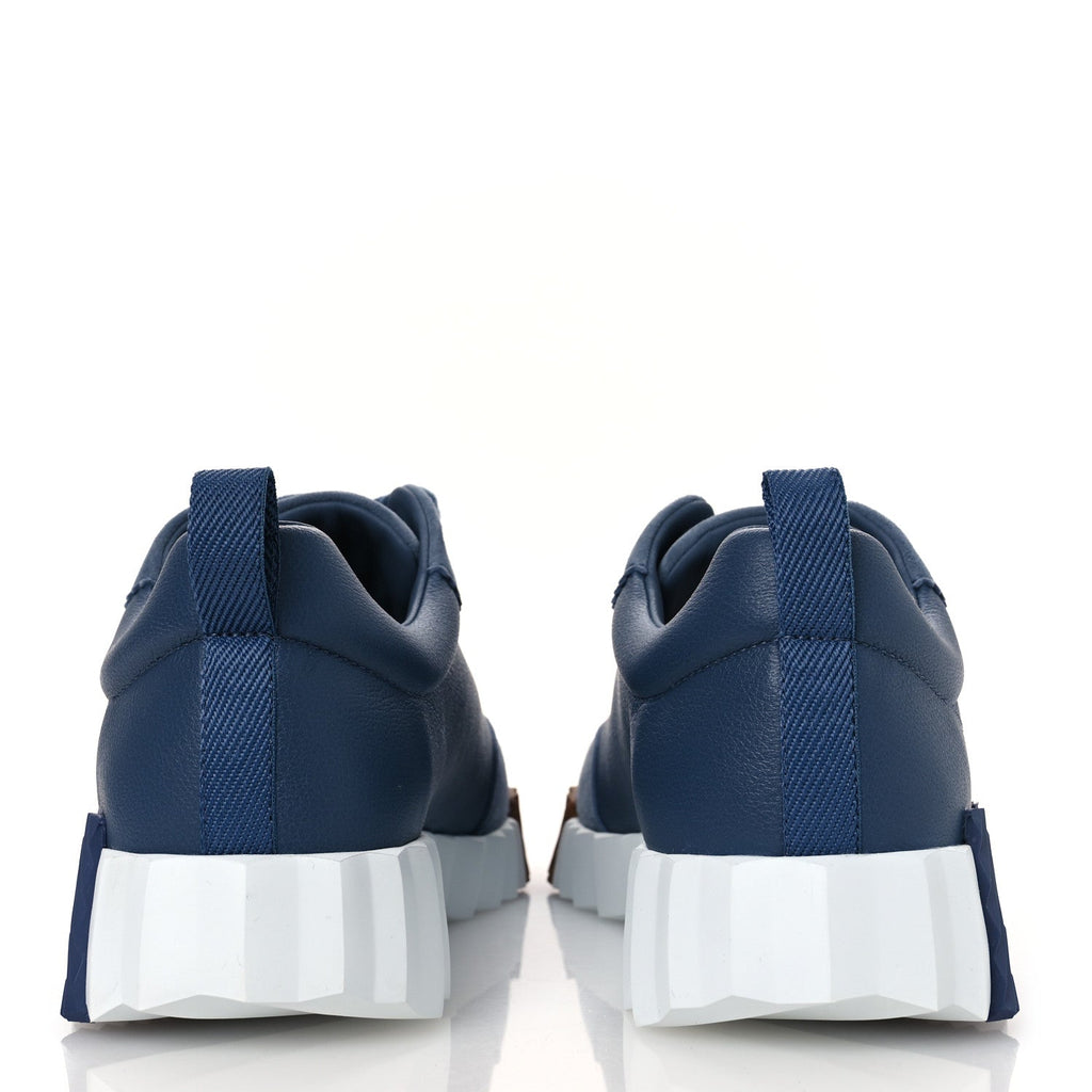 Sport Goatskin Suede Goatskin Womens Bouncing Sneakers 40 Bleu Mer