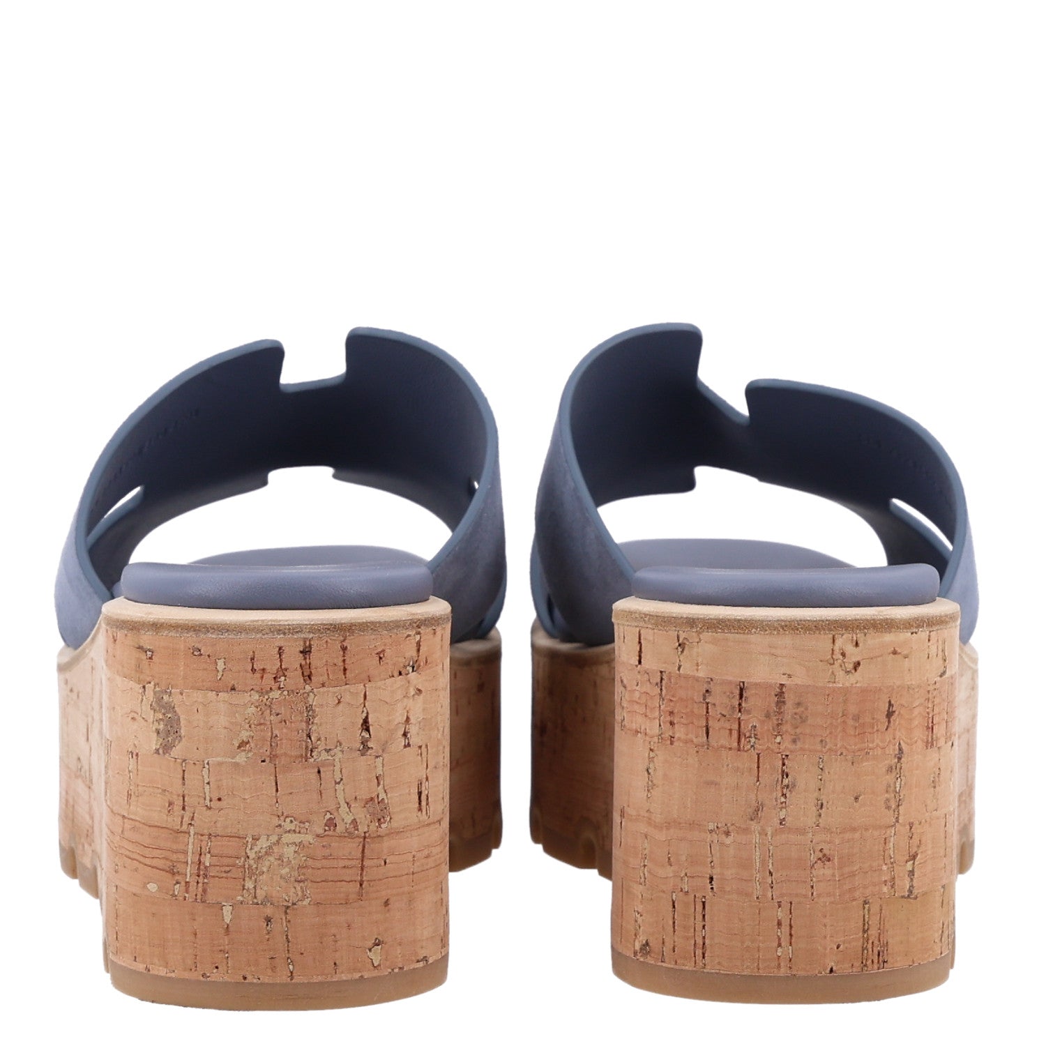 Suede Goatskin Cork Eze 30 Sandals 38 Bleu Grignon
