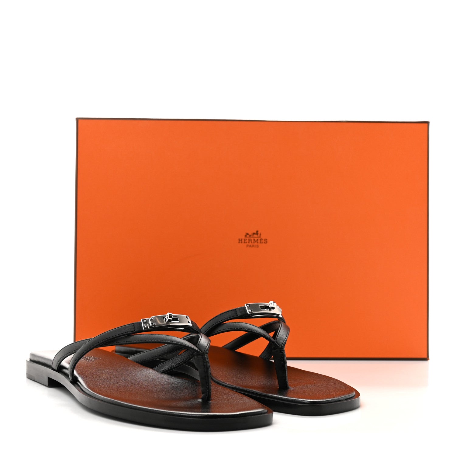 Calfskin Miss Sandals 38 Black