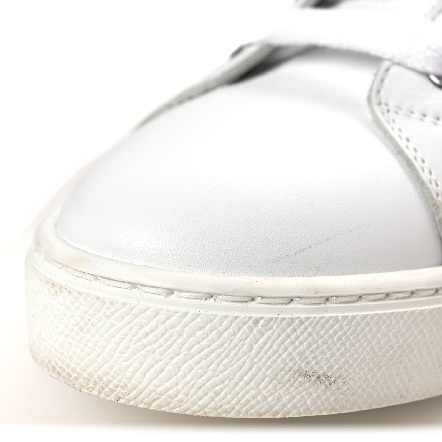 Metallic Calfskin Womens Advantage Sneakers 39.5 White Dore