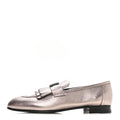 Metallic Goatskin Womens Royal Loafers 37.5 Champagne