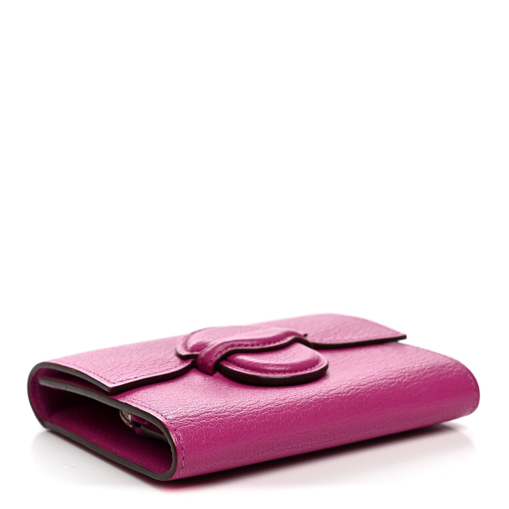 Chevre Mysore 1938 Wallet 19 Rose Pourpre