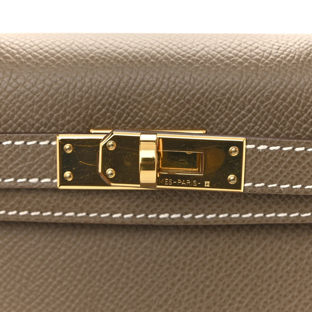 Epsom Mini Kelly Sellier 20 Etoupe