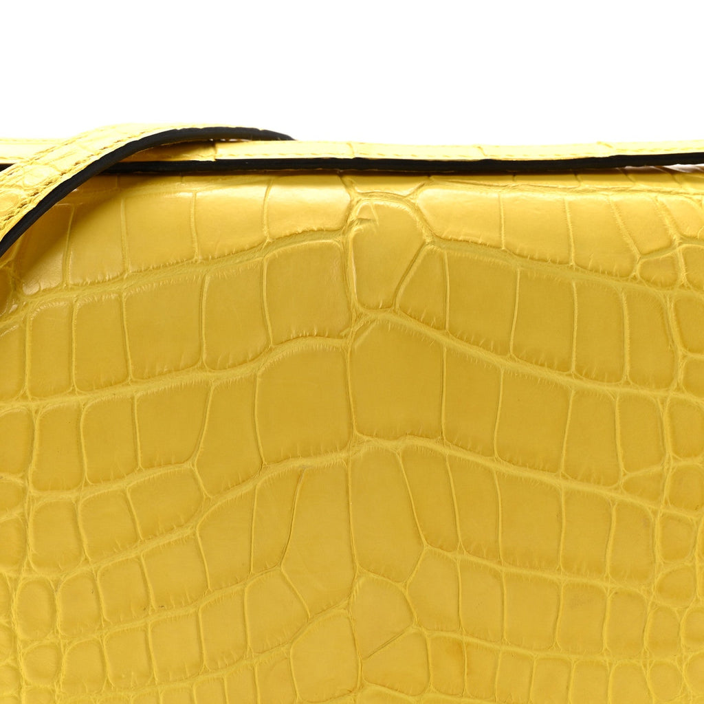 Matte Alligator Constance 18 Mimosa