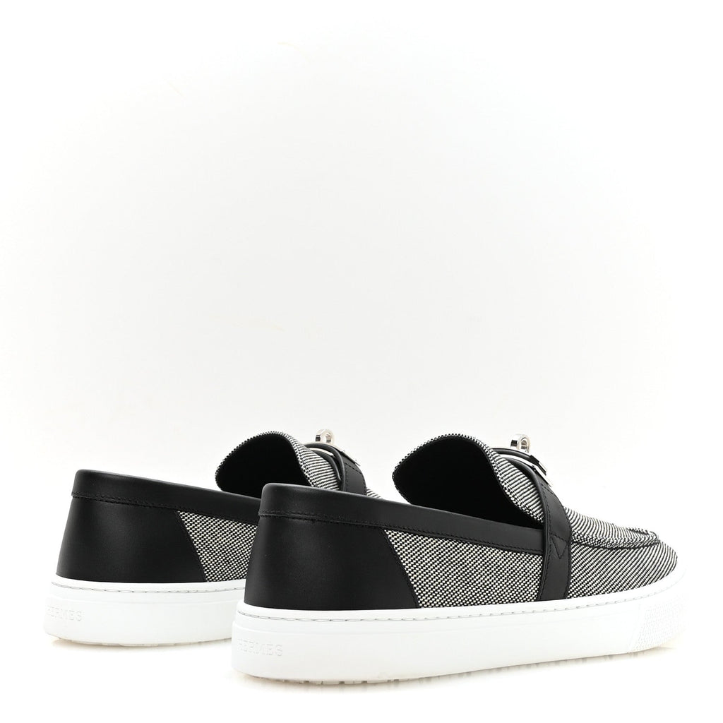 Toile De Coton Calfskin Game Slip On Sneakers 42.5 Prunoir Black
